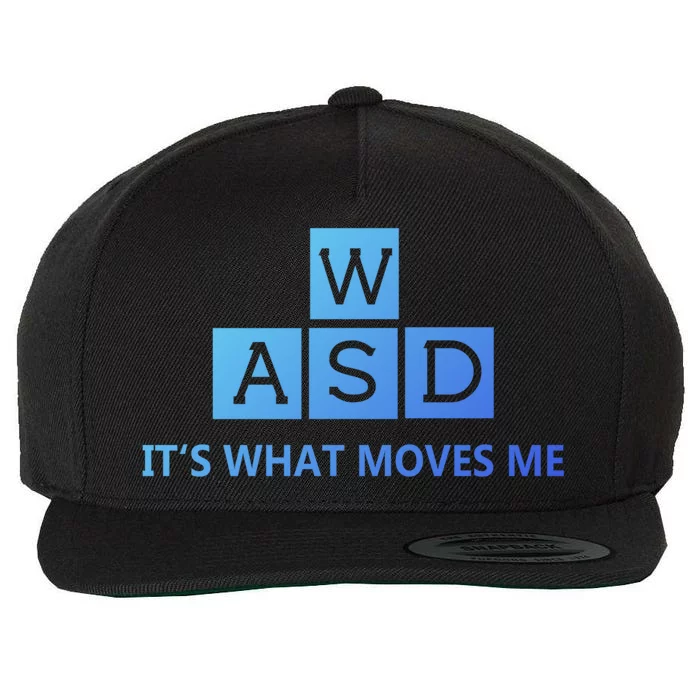 Wasd ItS What Moves Me Funny Pc Gamer Computer Gift Wool Snapback Cap