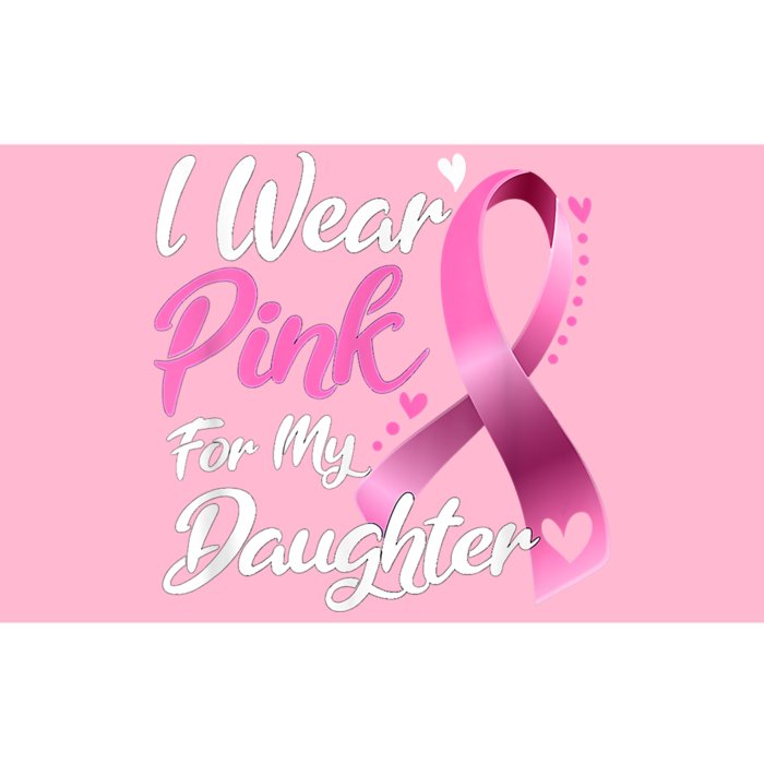 Woman I Wear Pink For My Daughter Breast Cancer Awareness Bumper Sticker