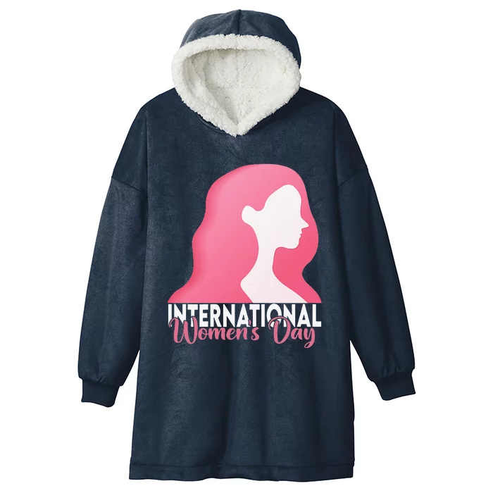 Womens International Women's Day Happy Women's Day 8 March Hooded Wearable Blanket