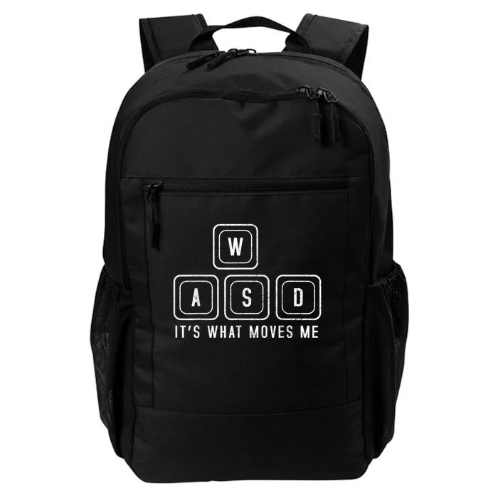 WASD It's What Moves Me Funny PC Gamer Computer Nerd Daily Commute Backpack