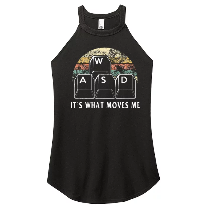 Wasd ItS What Moves Me Funny Pc Gamer Computer Nerd Gift Women’s Perfect Tri Rocker Tank