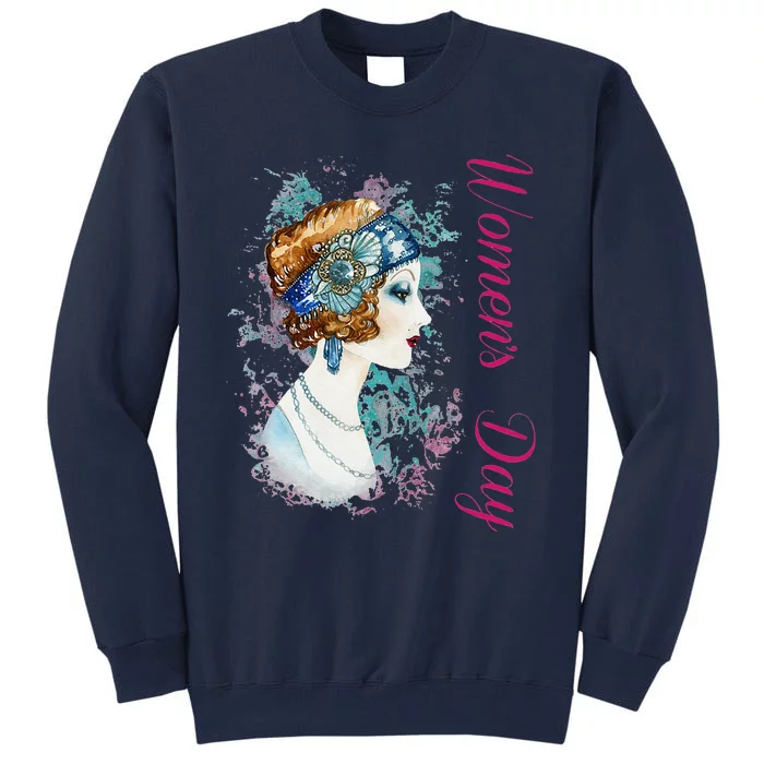 Womens International Women's Day March 8 Vingtaine Femme Art Gift Tall Sweatshirt