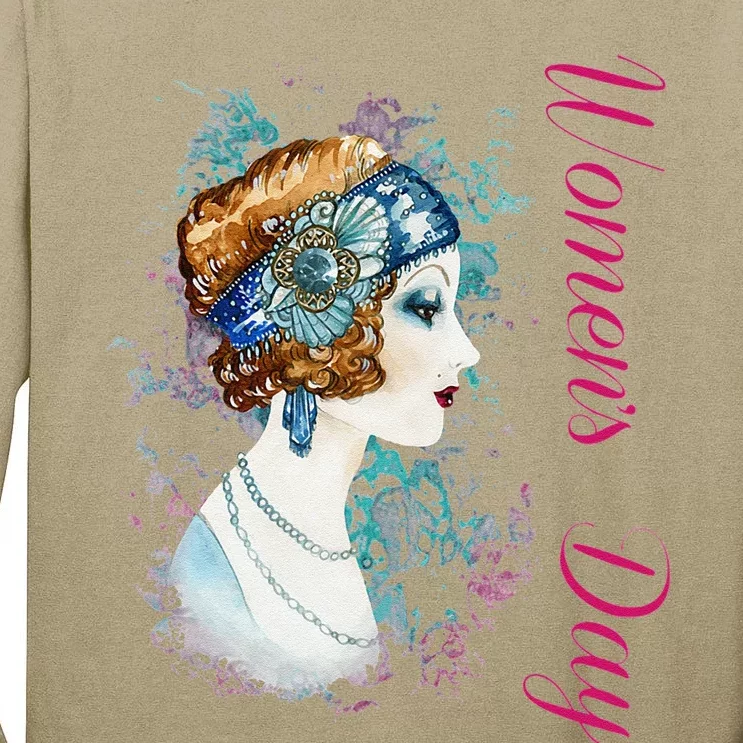 Womens International Women's Day March 8 Vingtaine Femme Art Gift Tall Long Sleeve T-Shirt