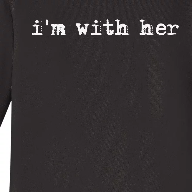 Women IM With Her Gift Baby Long Sleeve Bodysuit