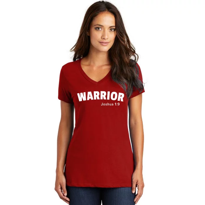 Warrior Joshua 1:9 Women's V-Neck T-Shirt