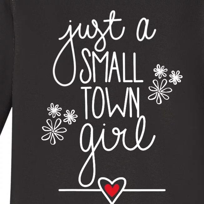 Wo Just A Small Town Girl V-Neck Baby Long Sleeve Bodysuit