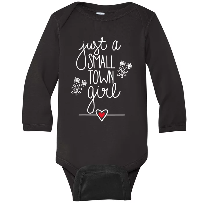 Wo Just A Small Town Girl V-Neck Baby Long Sleeve Bodysuit