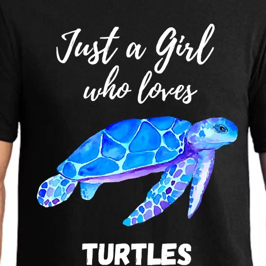 Women Just A Who Loves Turtles Sea Turtle Pajama Set