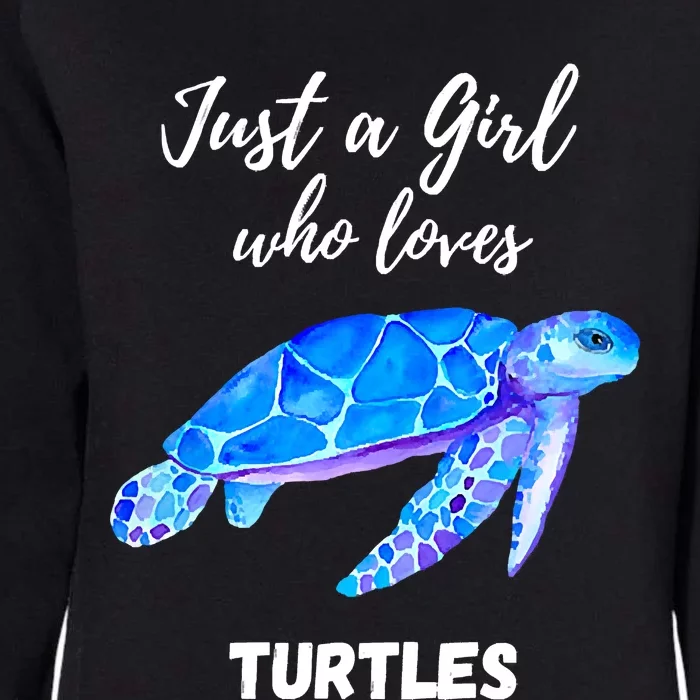 Women Just A Who Loves Turtles Sea Turtle Womens California Wash Sweatshirt