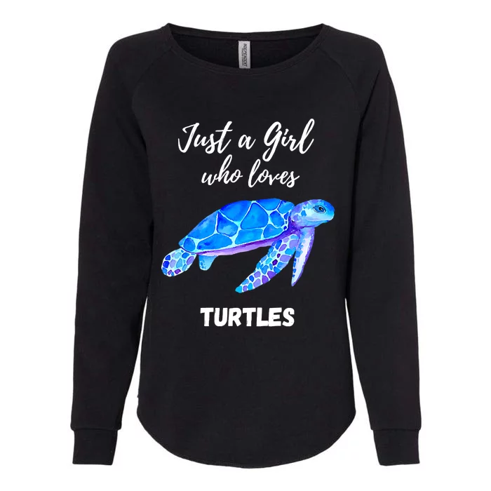 Women Just A Who Loves Turtles Sea Turtle Womens California Wash Sweatshirt