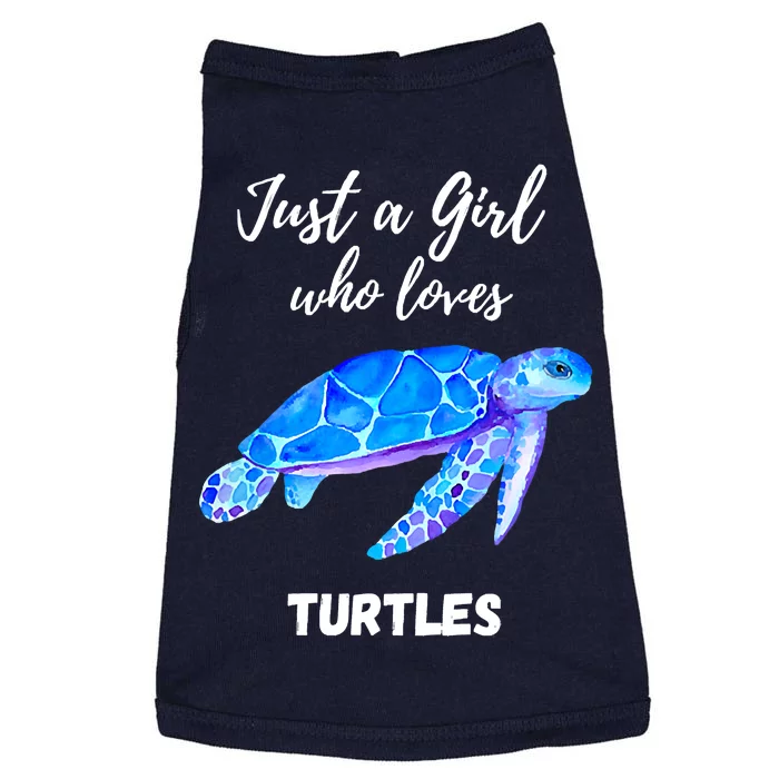 Women Just A Who Loves Turtles Sea Turtle Doggie Tank