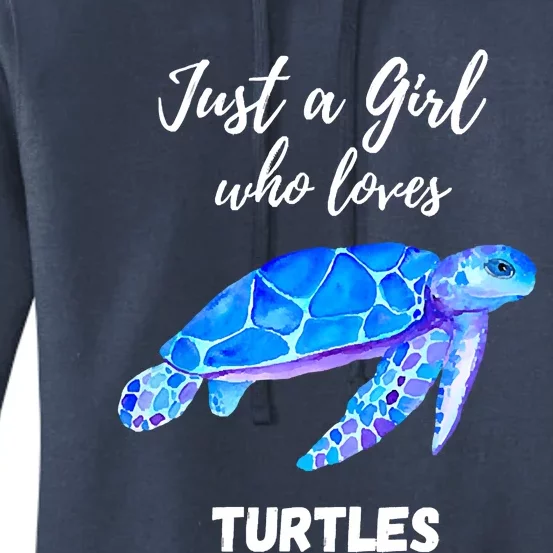 Women Just A Who Loves Turtles Sea Turtle Women's Pullover Hoodie