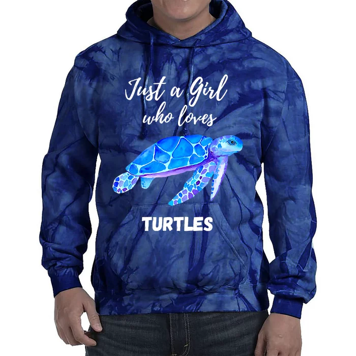 Women Just A Who Loves Turtles Sea Turtle Tie Dye Hoodie