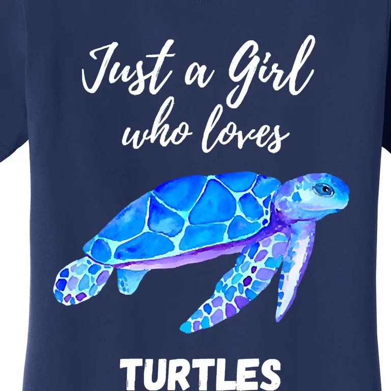 Women Just A Who Loves Turtles Sea Turtle Women's T-Shirt