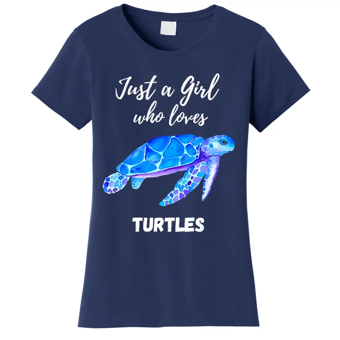 Women Just A Who Loves Turtles Sea Turtle Women's T-Shirt