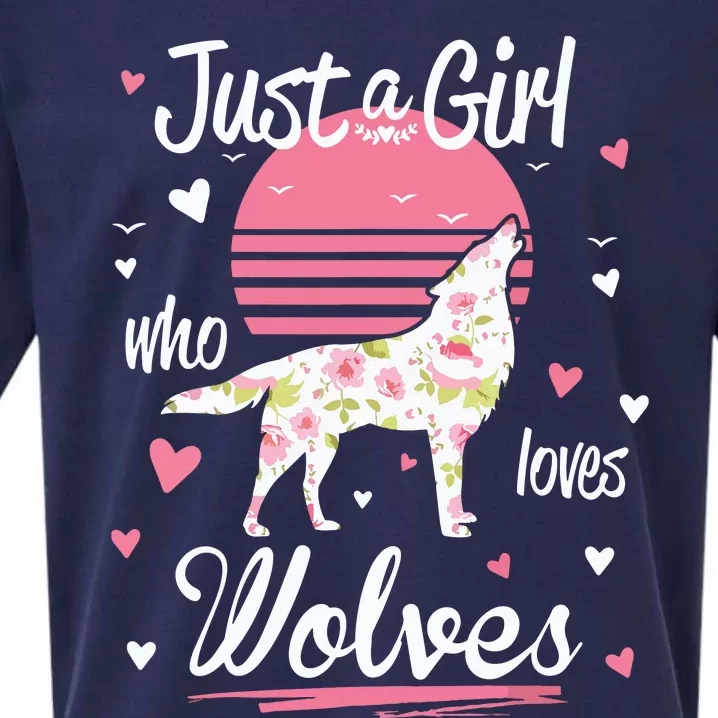 Wolf Just A Who Loves Wolves Sueded Cloud Jersey T-Shirt