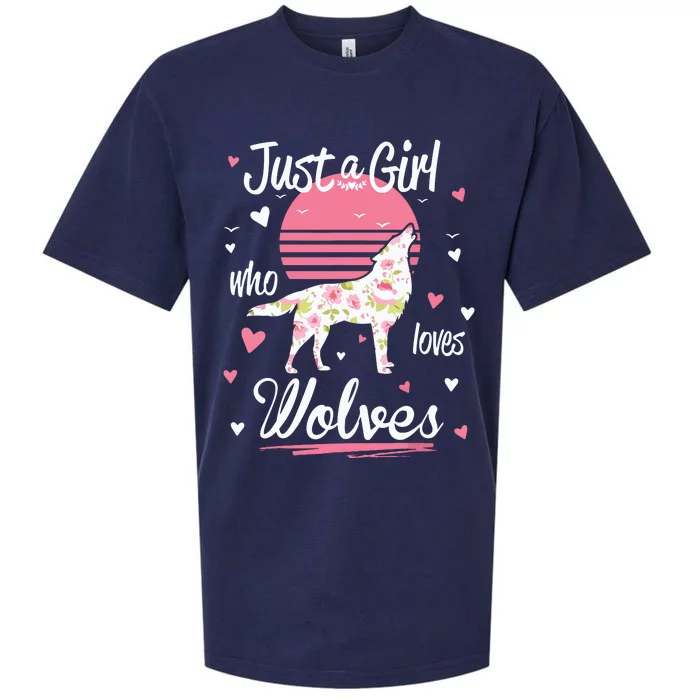 Wolf Just A Who Loves Wolves Sueded Cloud Jersey T-Shirt