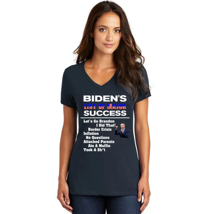 Why Joe Biden Sucks (In A Nutshell) Political Humor Women's V-Neck T-Shirt