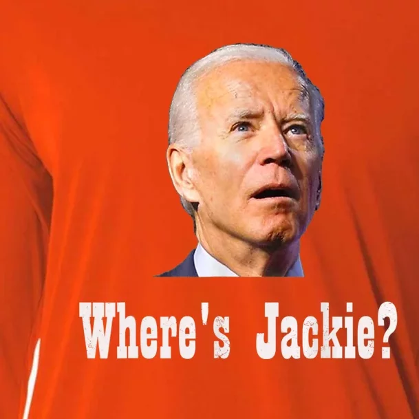 Where's Jackie? Funny AntiBiden Cooling Performance Long Sleeve Crew