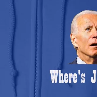 Where's Jackie? Funny AntiBiden Full Zip Hoodie