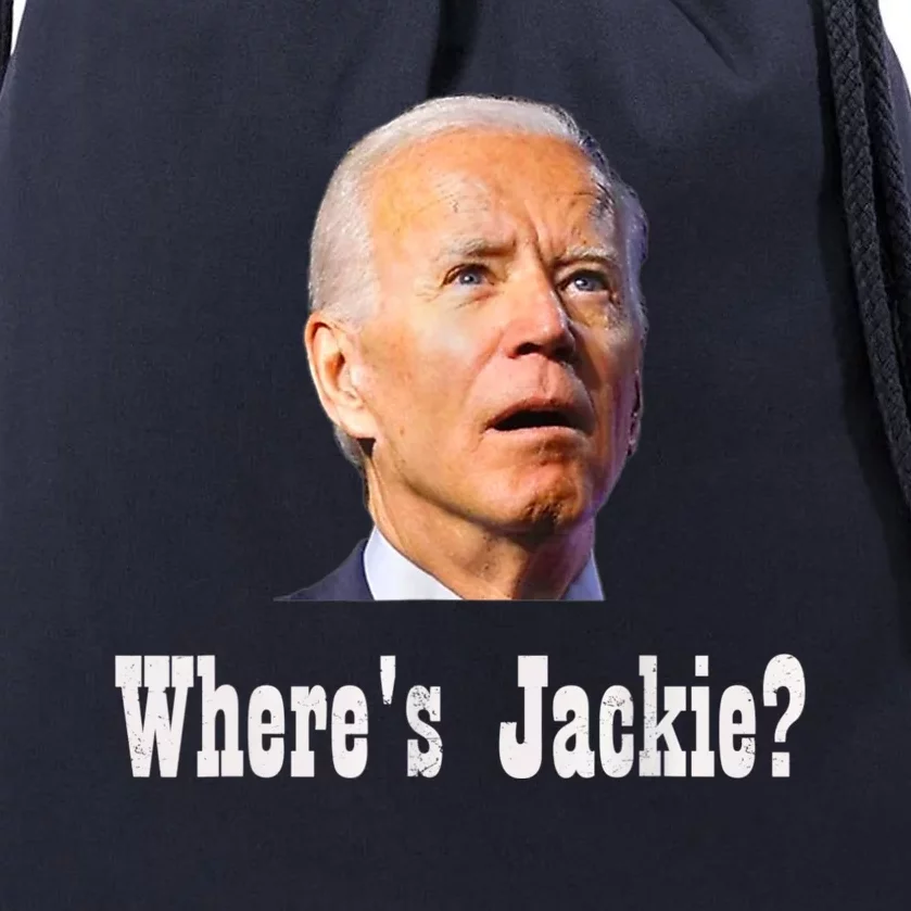 Where's Jackie? Funny AntiBiden Drawstring Bag