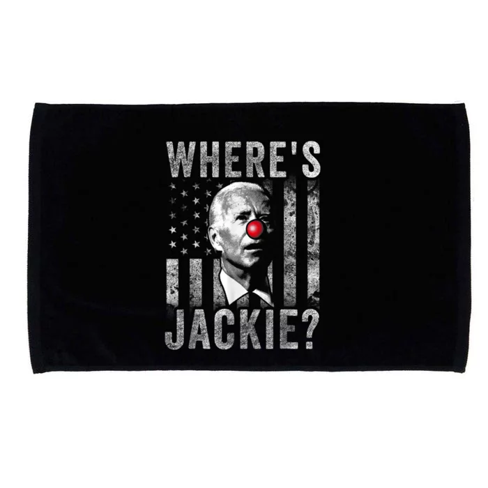 Where's Jackie Funny AntiBiden Microfiber Hand Towel