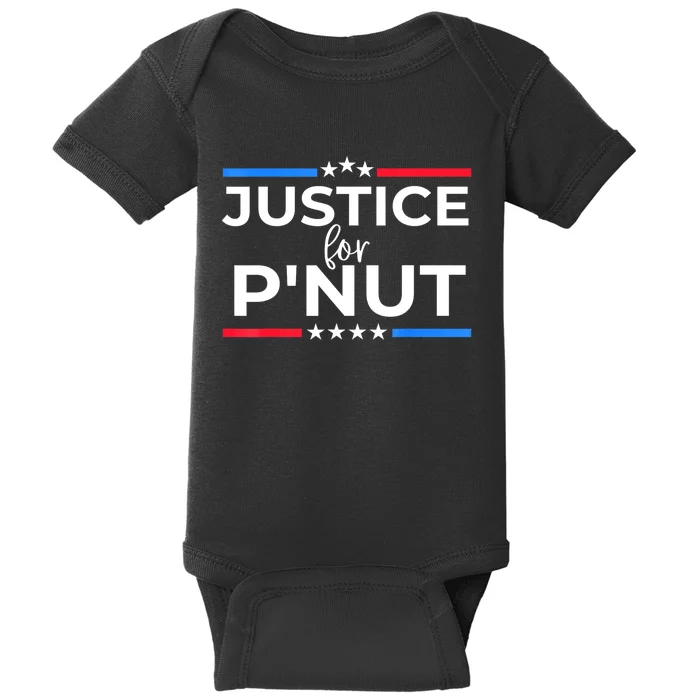 Women Justice For PNut Peanut Squirrel Lovers Gift Baby Bodysuit