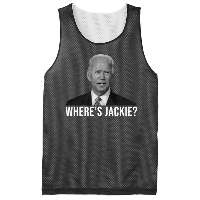 Where's Jackie Funny Joe Biden Meme Mesh Reversible Basketball Jersey Tank