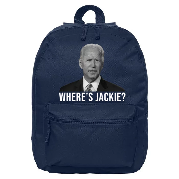 Where's Jackie Funny Joe Biden Meme 16 in Basic Backpack