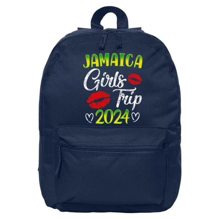 Women Jamaica Girl Trip 2024 Summer Vacation Weekend Funny 16 in Basic Backpack