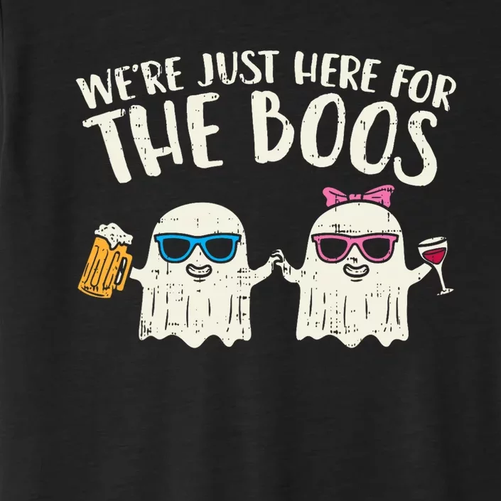 WeRe Just Here For Boos Ghosts Halloween Costume For Couple ChromaSoft Performance T-Shirt