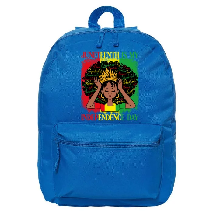 Wo Juneteenth Is My Independence Blm Black History Month Cool Gift 16 in Basic Backpack