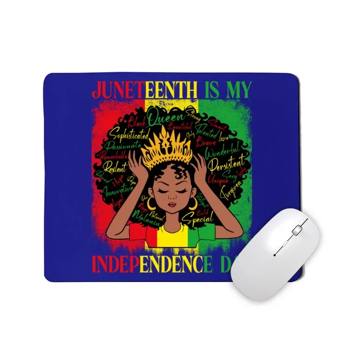 Wo Juneteenth Is My Independence Blm Black History Month Cool Gift Mousepad