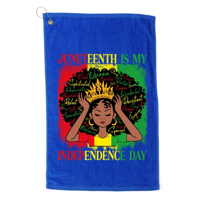 Wo Juneteenth Is My Independence Blm Black History Month Gift Platinum Collection Golf Towel