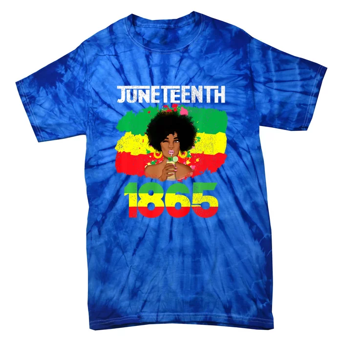 Women Juneteenth June 19th 1865 Juneteenth Freedom Day Gift African Pride Tie-Dye T-Shirt