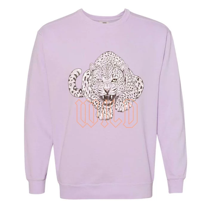 Wild Jaguar Leopard Cheetah Print Graphic Gift Garment-Dyed Sweatshirt