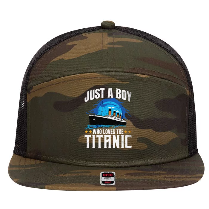 Who Just Love The Rms Titanic 7 Panel Mesh Trucker Snapback Hat