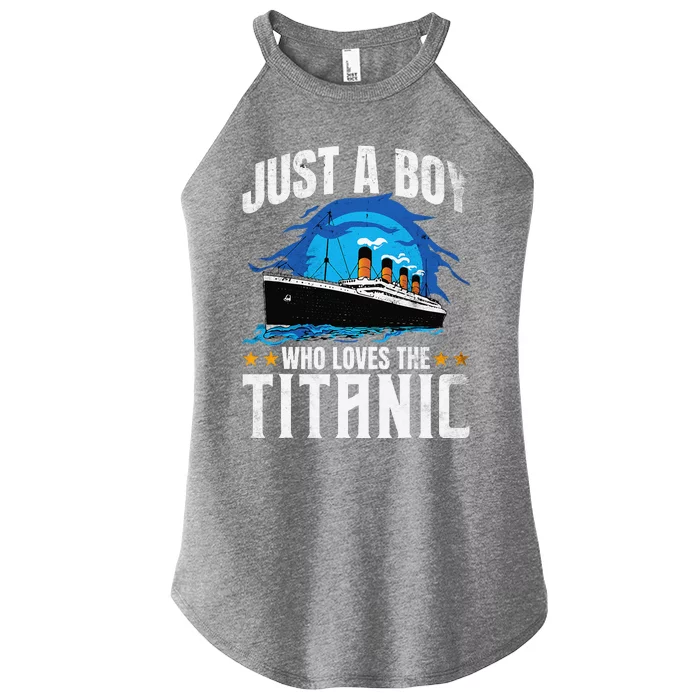 Who Just Love The Rms Titanic Women’s Perfect Tri Rocker Tank