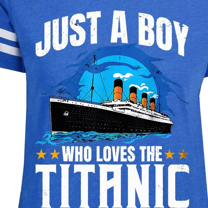 who just love the RMS Titanic Thanksgiving coustume Enza Ladies Jersey Football T-Shirt