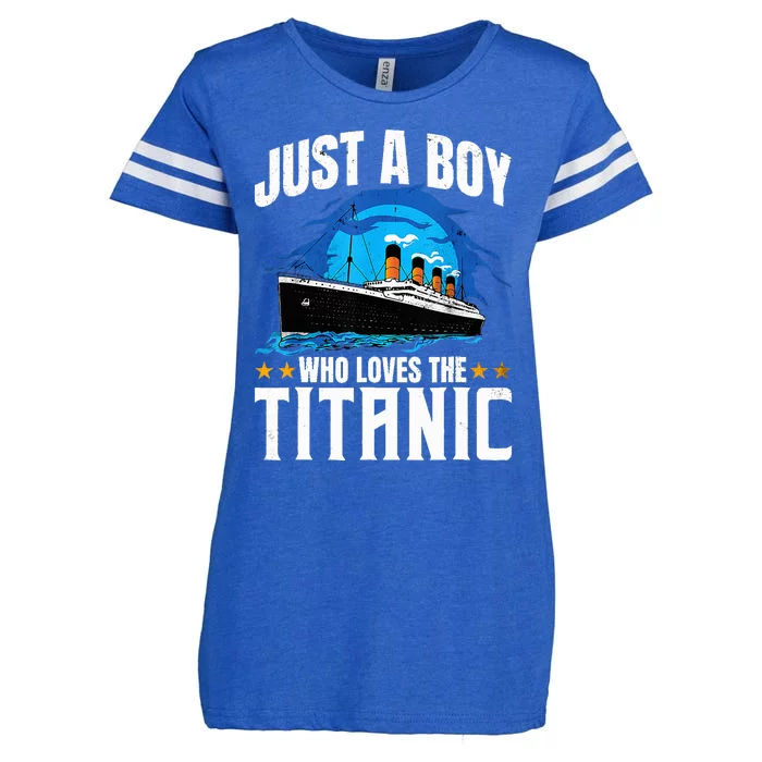 who just love the RMS Titanic Thanksgiving coustume Enza Ladies Jersey Football T-Shirt