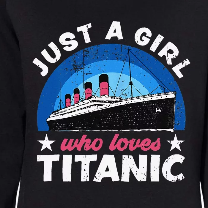 who just love the RMS Titanic Womens California Wash Sweatshirt