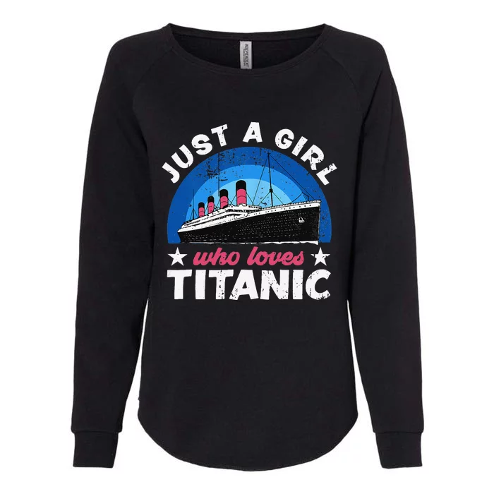 who just love the RMS Titanic Womens California Wash Sweatshirt