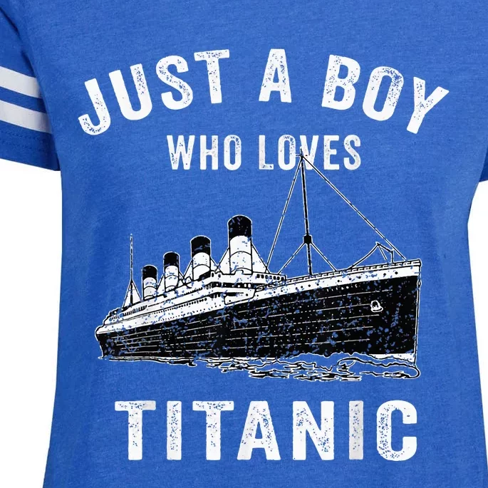 who just love the RMS Titanic Enza Ladies Jersey Football T-Shirt