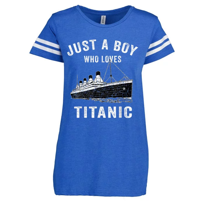 who just love the RMS Titanic Enza Ladies Jersey Football T-Shirt