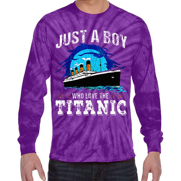 Who Just Love The Rms Titanic Thanksgiving Coustume Tie-Dye Long Sleeve Shirt