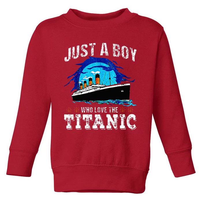 Who Just Love The Rms Titanic Thanksgiving Coustume Toddler Sweatshirt