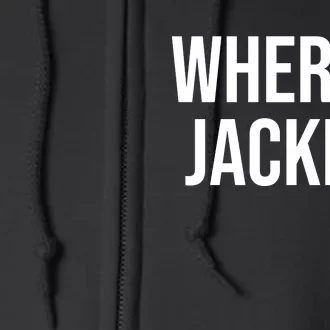 Where's Jackie Meme Full Zip Hoodie