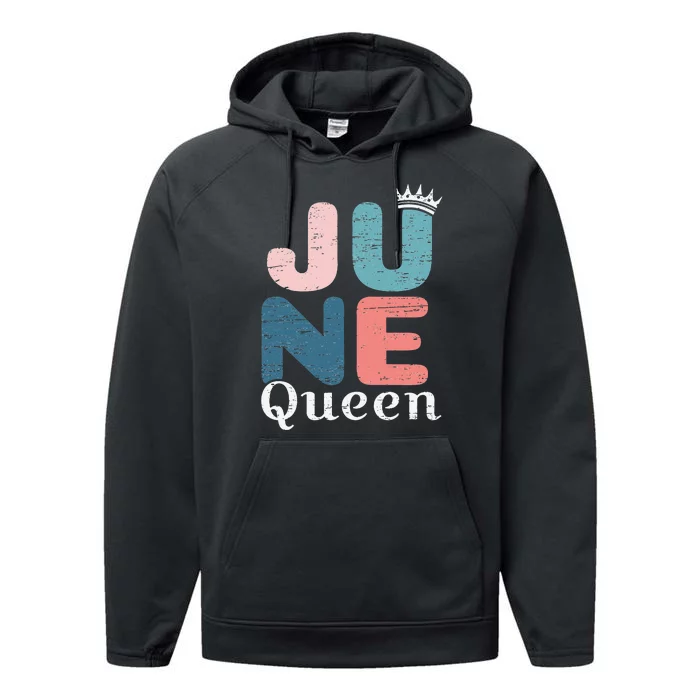 Wo June Queen birthday Performance Fleece Hoodie