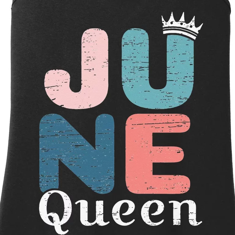 Wo June Queen birthday Ladies Essential Tank