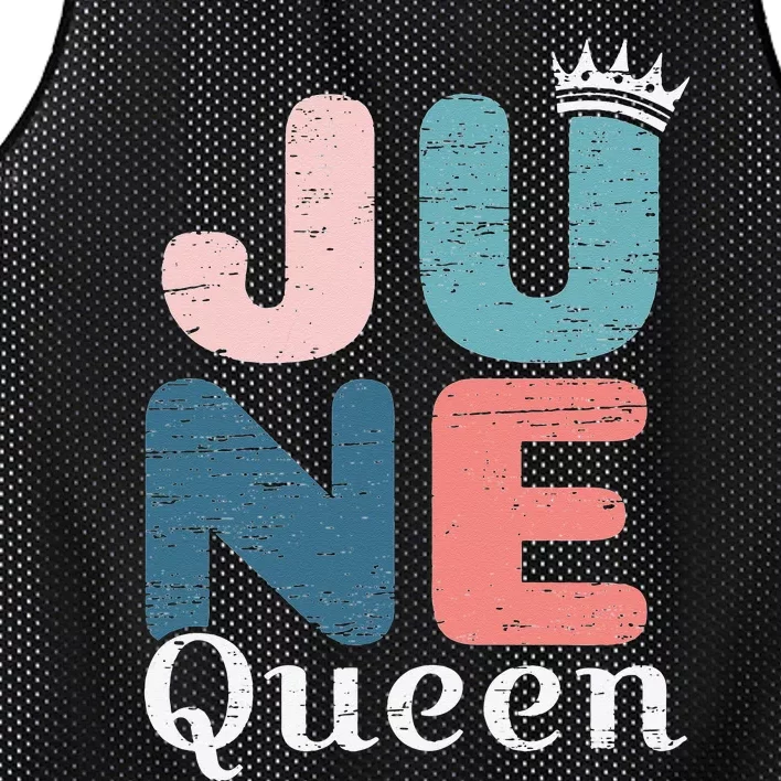 Wo June Queen birthday Mesh Reversible Basketball Jersey Tank